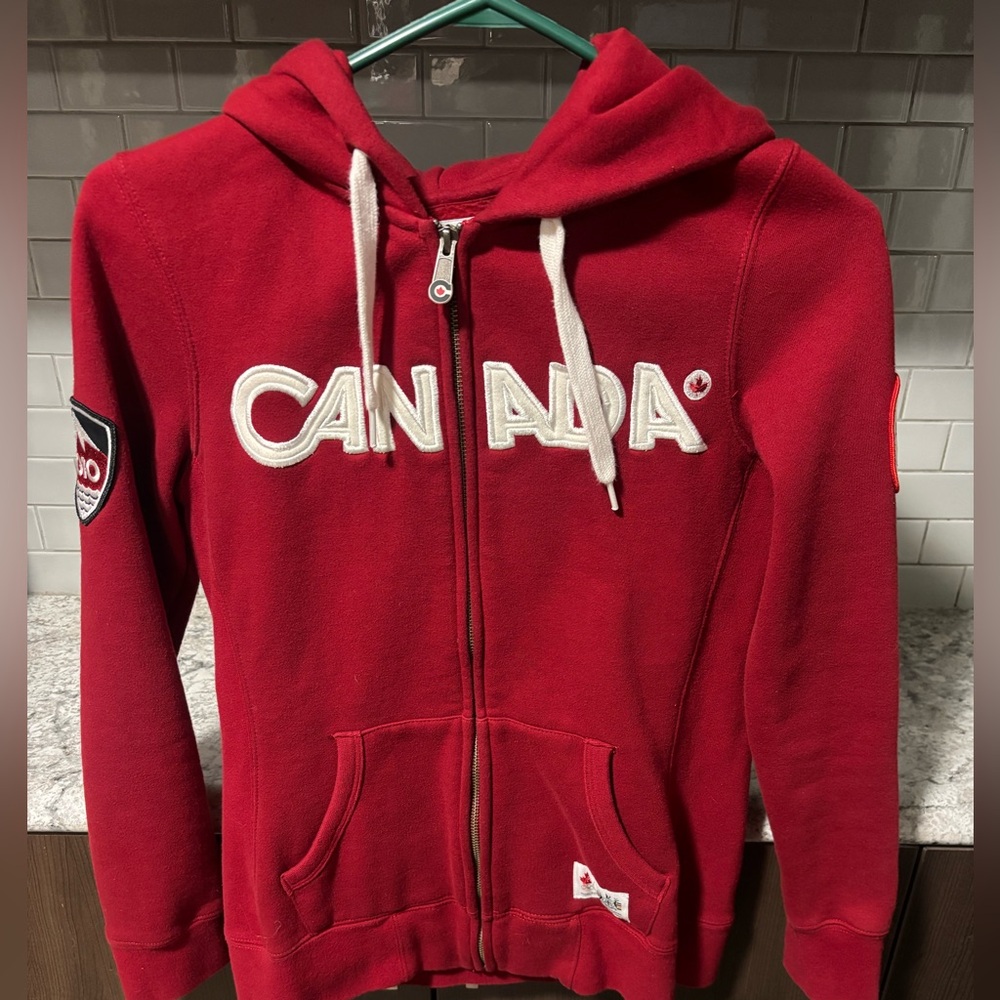 Red Canada Zip-Up Hoodie
